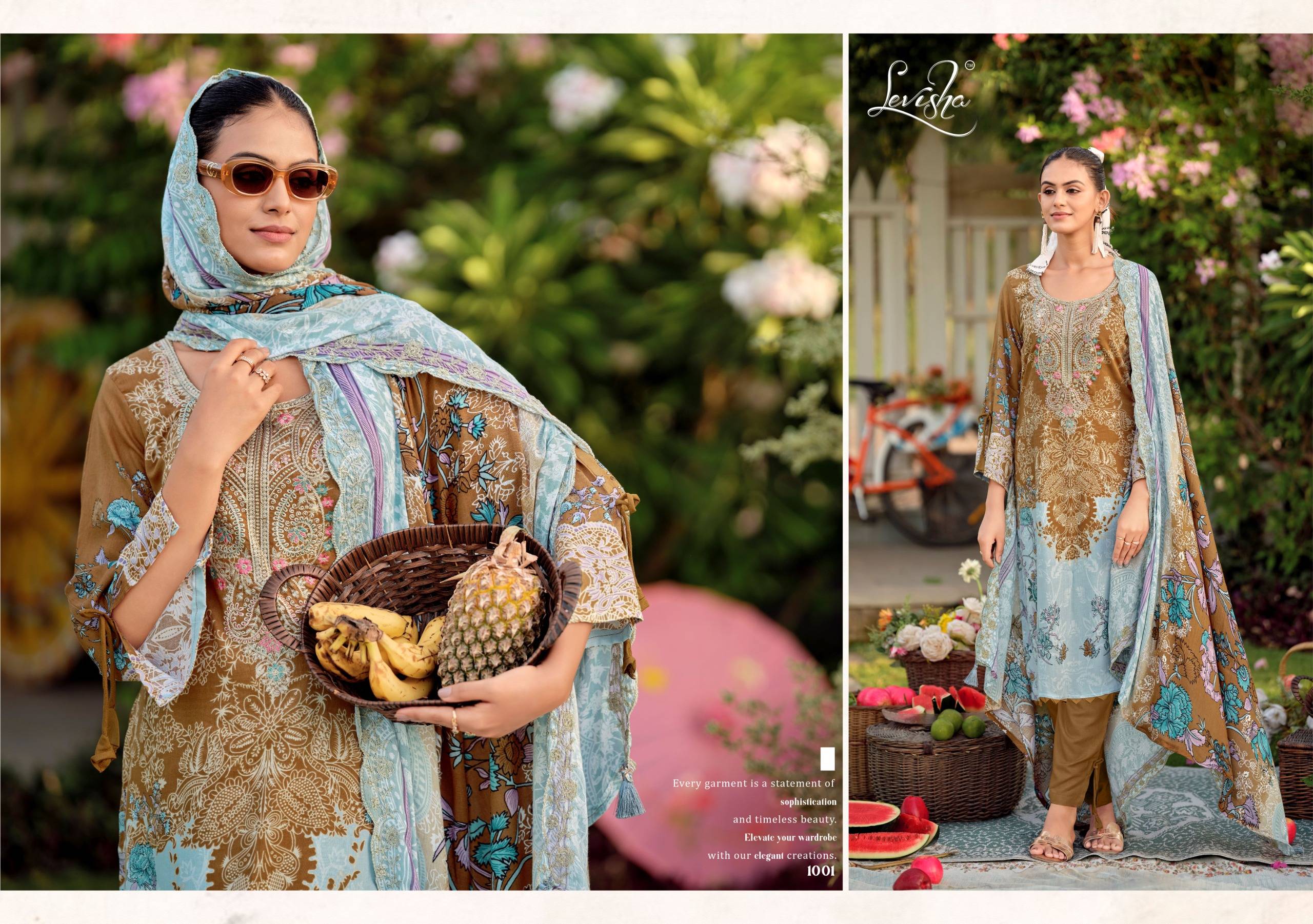 NEEDAL WONDER NX-3 By Levisha 1001 To 1006 Series Indian Traditional casual wear Pakistani Rayon Viscose dresses At Wholesale Price